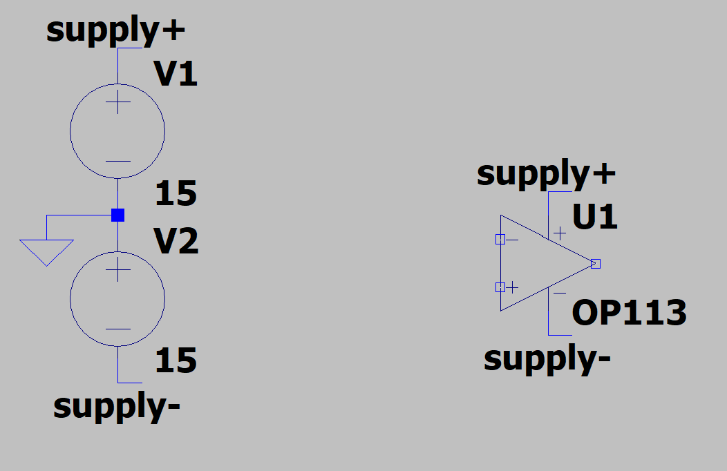 You can use the Label Net tool to easily keep the power supply from cluttering your circuit simulation.