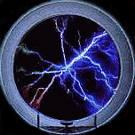 20-inch argon plasma disk showing blue-purple branching plasma streamers extending from center to edge